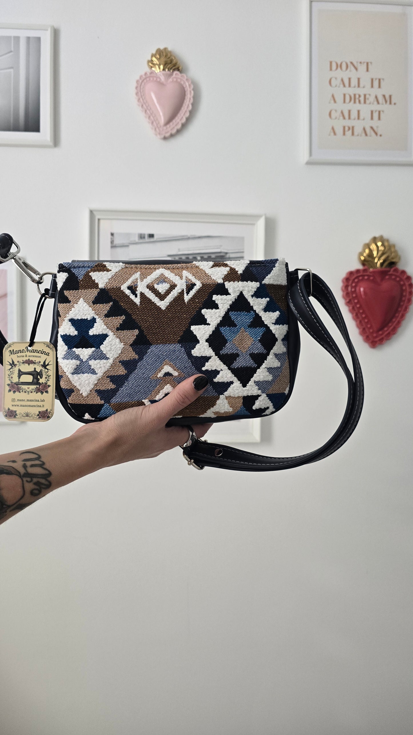 MARSUPIELLO large blu / KILIM azzurro