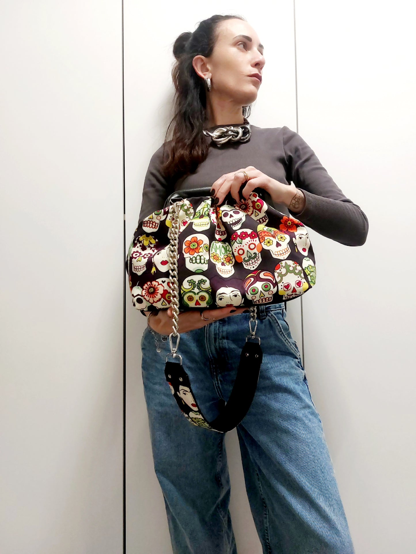 BORSA CLIC CLAC nero/Frida