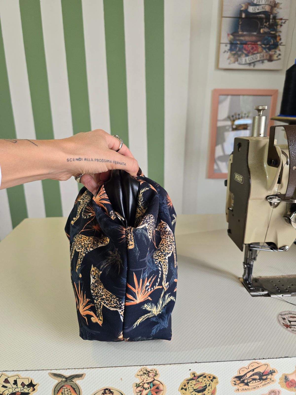 BORSA CLIC CLAC tracolla regolabile jungle