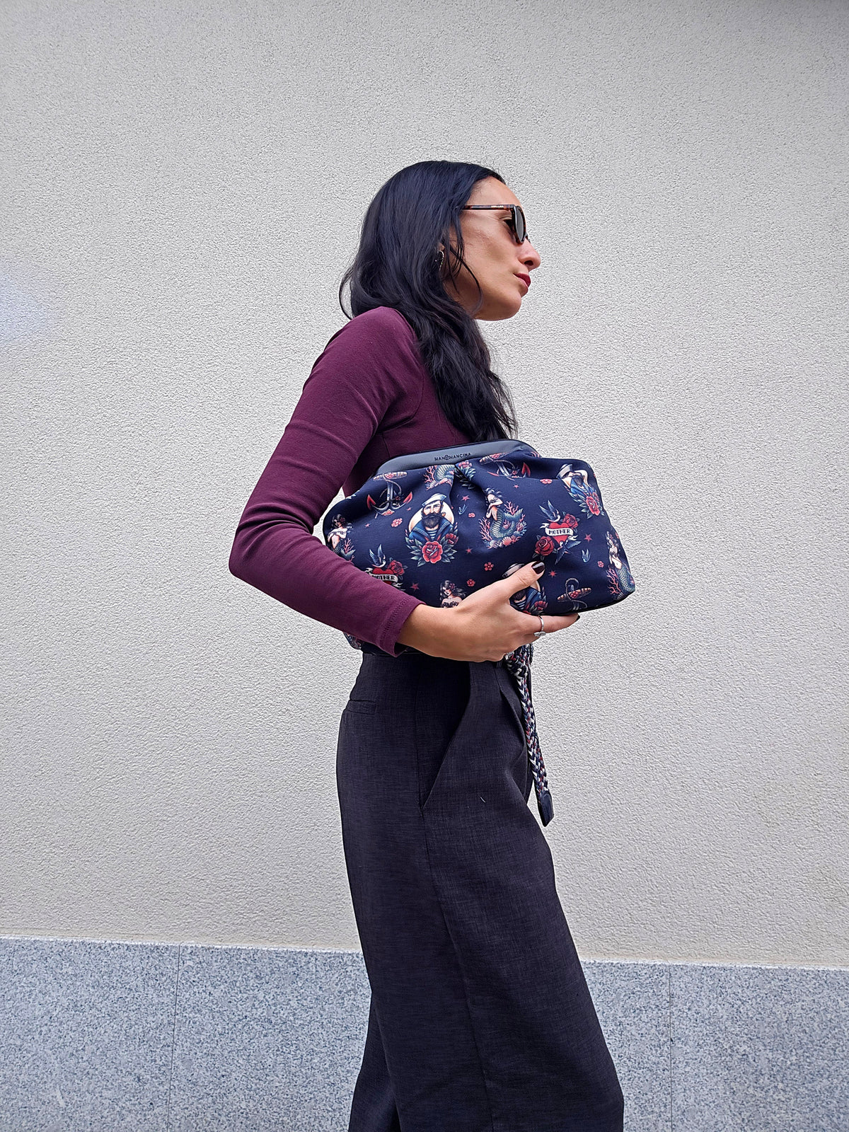 BORSA CLIC CLAC tracolla regolabile tattoo mother