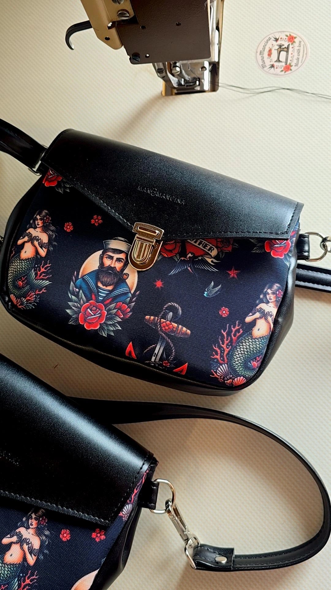 MARSUPIELLO large nero/tattoo mother