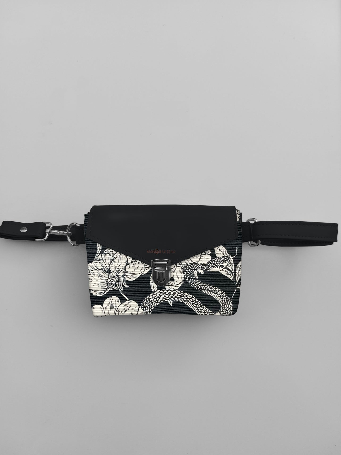 MARSUPIELLO nero / fiori serpenti