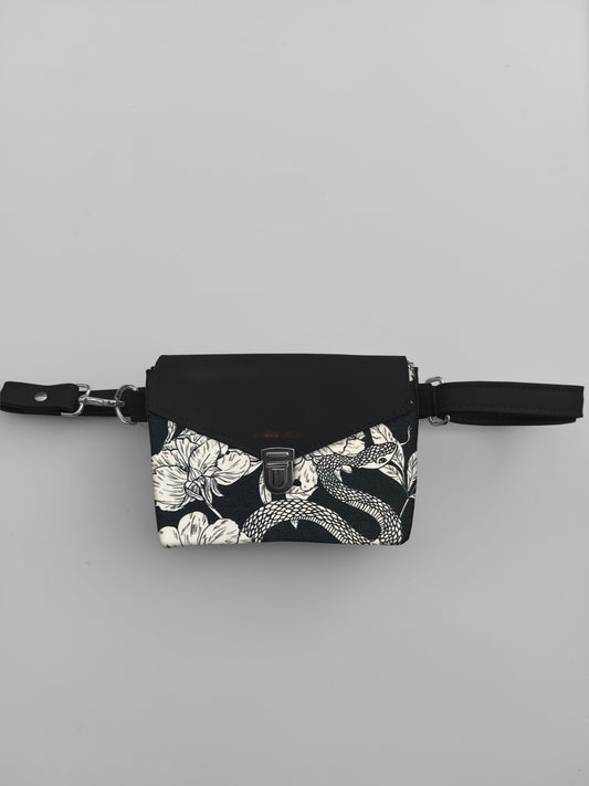 MARSUPIELLO nero / fiori serpenti