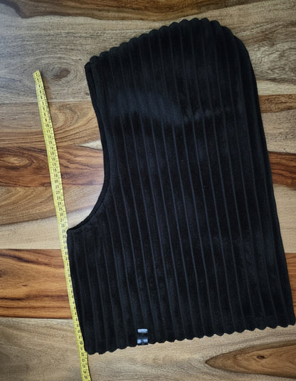 BALACLAVA ecopelliccia a costoni nero
