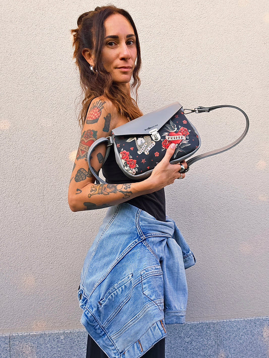 MARSUPIELLO large GRIGIO/tattoo mother