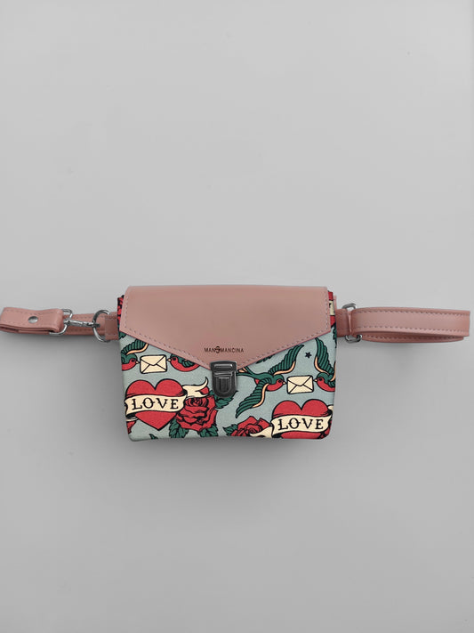 MARSUPIELLO rosa cipria / rondini love
