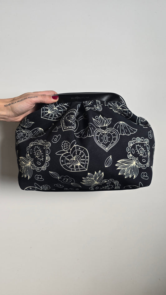 BORSA CLIC CLAC tracolla regolabile nero/ ex voto nero