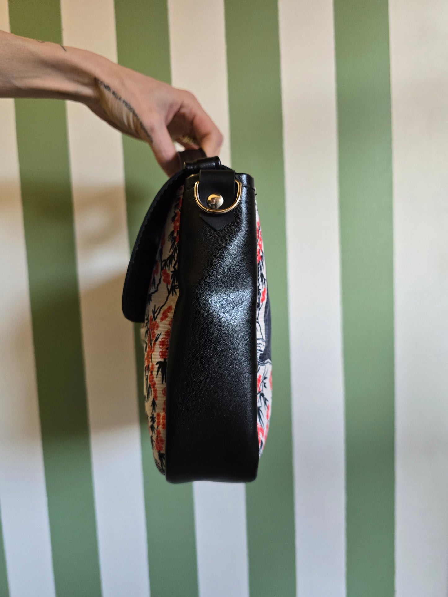 "DOTTY" VEGAN mini SIMILPELLE nero / japan