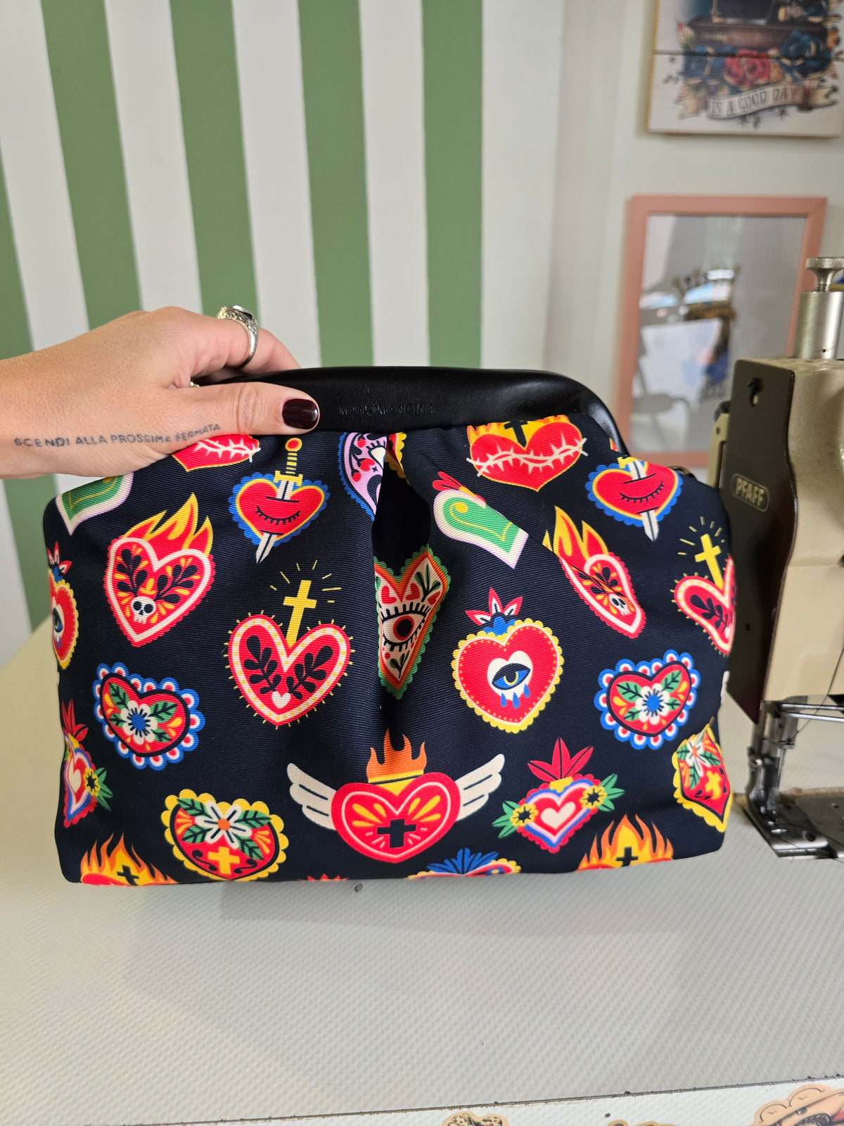 BORSA CLIC CLAC tracolla regolabile ex voto multicolor