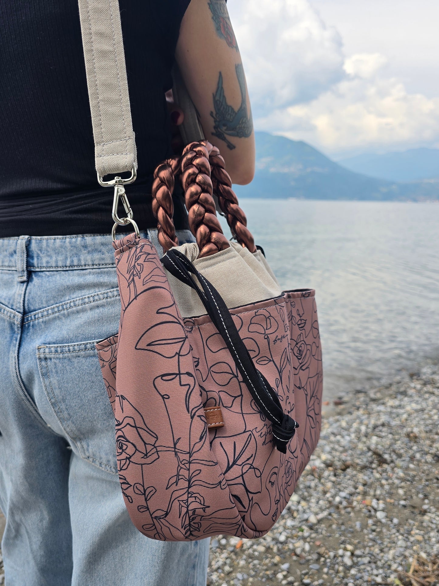 "L'ORGANIZZATA" corda chiaro/mocha viso