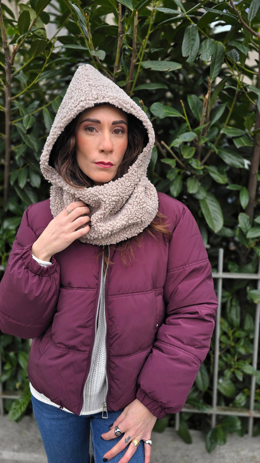 BALACLAVA lana bouclè beige