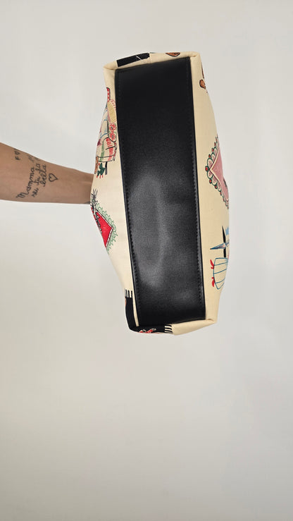 BORSA CLIC CLAC tracolla regolabile  nero/ex voto