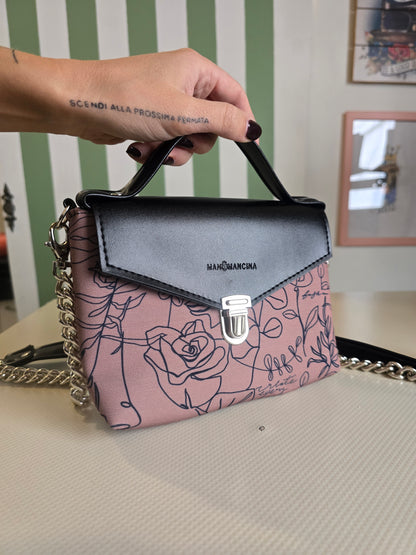 BORSETTA nero / mocha viso