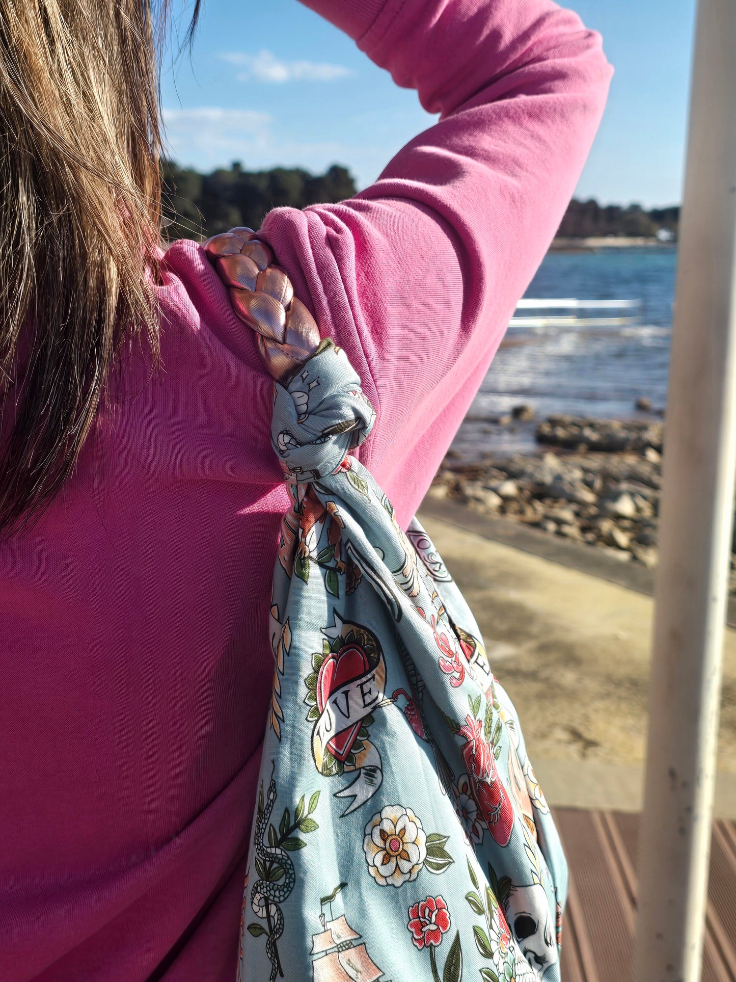 KNOT BAG tell-tale azzurro