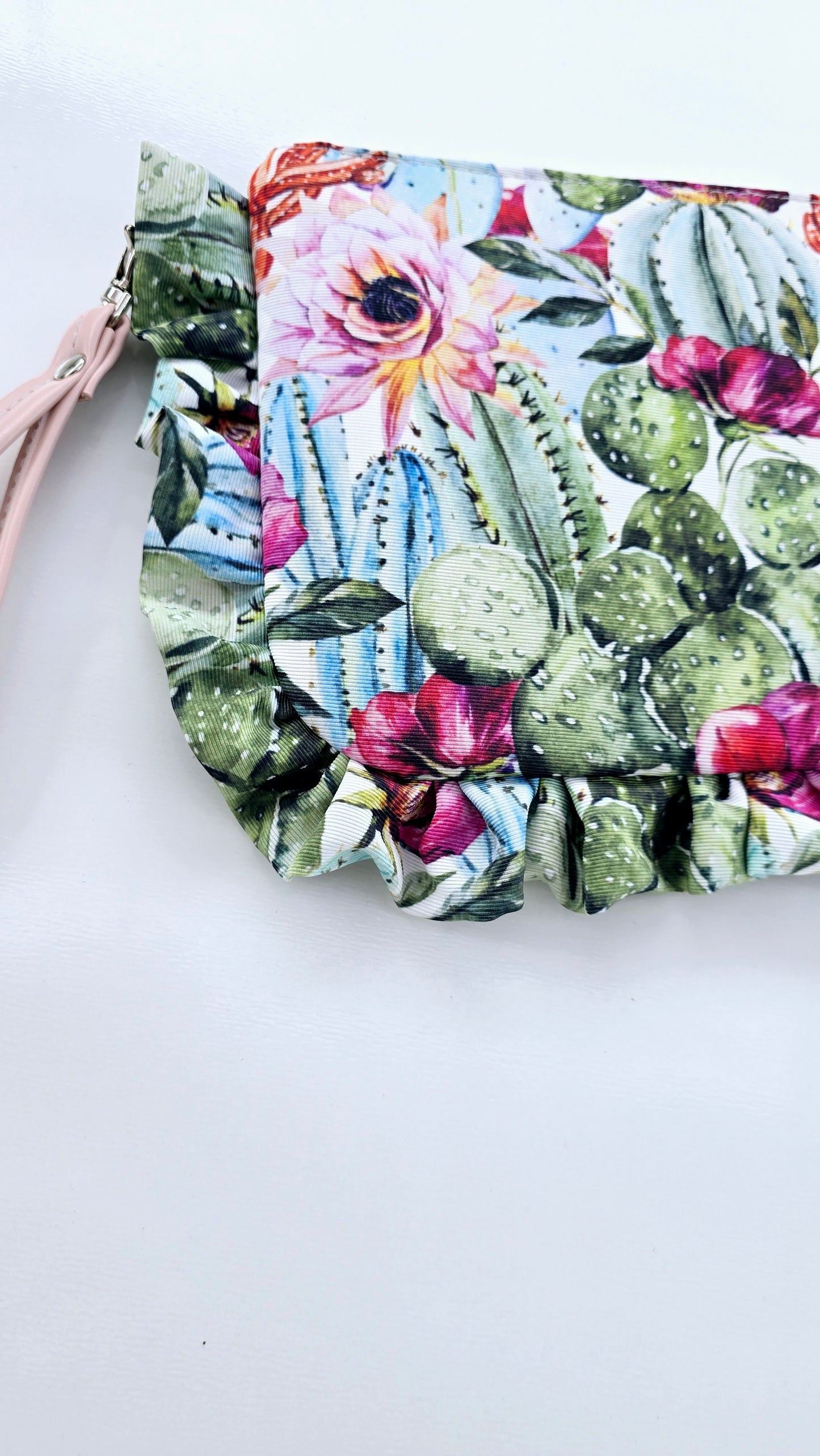 "MIRTA" pochette con rouches CACTUS