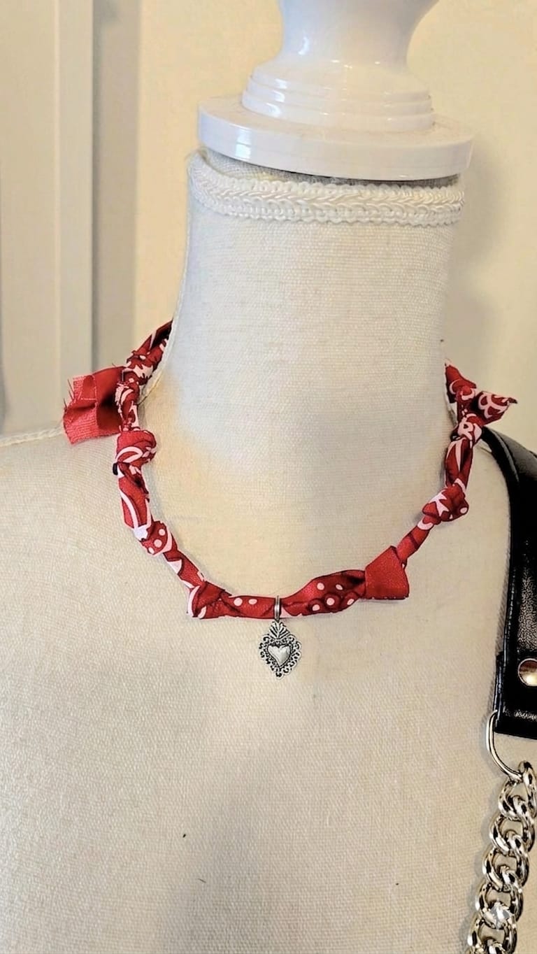 COLLANA BANDANA/EX VOTO (tutti i colori)