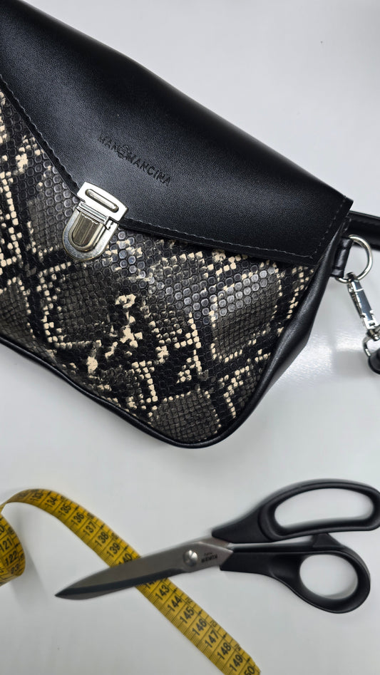 MARSUPIELLO large nero/pito grigio scuro